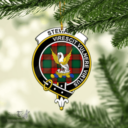 Scottish Stewart Atholl Modern Clan Tartan Mica Ornament Christmas Decoratio - 2-Sided  Scottish Plaid Tartan Plaid