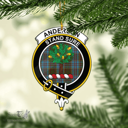 Scottish Anderson Clan Tartan Mica Ornament Christmas Decoratio - 2-Sided  Scottish Plaid Tartan Plaid