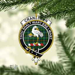 Scottish Cranstoun Clan Tartan Mica Ornament Christmas Decoratio - 2-Sided  Scottish Plaid Tartan Plaid