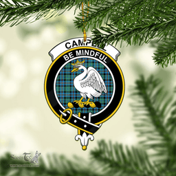 Scottish Campbell Of Cawdor Ancient Clan Tartan Mica Ornament Christmas Decoratio - 2-Sided  Scottish Plaid Tartan Plaid