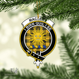 Scottish Macleod Of Lewis Ancient Clan Tartan Mica Ornament Christmas Decoratio - 2-Sided  Scottish Plaid Tartan Plaid