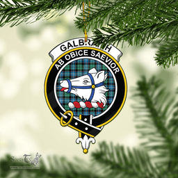 Scottish Galbraith Ancient Clan Tartan Mica Ornament Christmas Decoratio - 2-Sided  Scottish Plaid Tartan Plaid