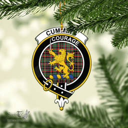 Scottish Cumming Hunting Ancient Clan Tartan Mica Ornament Christmas Decoratio - 2-Sided  Scottish Plaid Tartan Plaid
