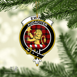 Scottish Ewing Clan Tartan Mica Ornament Christmas Decoratio - 2-Sided  Scottish Plaid Tartan Plaid