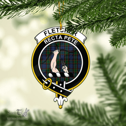 Scottish Fletcher Clan Tartan Mica Ornament Christmas Decoratio - 2-Sided  Scottish Plaid Tartan Plaid