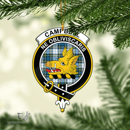 Scottish Campbell Dress Ancient Clan Tartan Mica Ornament Christmas Decoratio - 2-Sided  Scottish Plaid Tartan Plaid