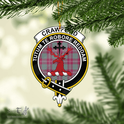 Scottish Crawford Ancient Clan Tartan Mica Ornament Christmas Decoratio - 2-Sided  Scottish Plaid Tartan Plaid