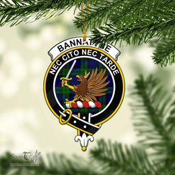 Scottish Bannatyne Clan Tartan Mica Ornament Christmas Decoratio - 2-Sided  Scottish Plaid Tartan Plaid