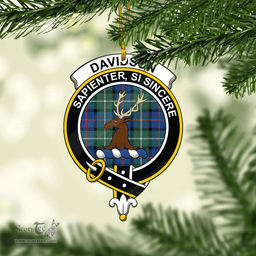 Scottish Davidson Of Tulloch Clan Tartan Mica Ornament Christmas Decoratio - 2-Sided  Scottish Plaid Tartan Plaid