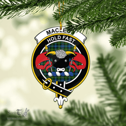 Scottish Macleod Of Skye Clan Tartan Mica Ornament Christmas Decoratio - 2-Sided  Scottish Plaid Tartan Plaid