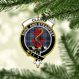 Scottish Clark Clan Tartan Mica Ornament Christmas Decoratio - 2-Sided  Scottish Plaid Tartan Plaid