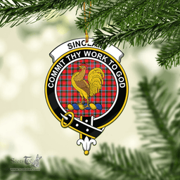 Scottish Sinclair Modern Clan Tartan Mica Ornament Christmas Decoratio - 2-Sided  Scottish Plaid Tartan Plaid