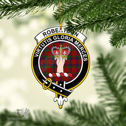 Scottish Robertson Clan Tartan Mica Ornament Christmas Decoratio - 2-Sided  Scottish Plaid Tartan Plaid