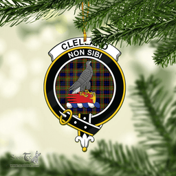 Scottish Clelland Modern Clan Tartan Mica Ornament Christmas Decoratio - 2-Sided  Scottish Plaid Tartan Plaid