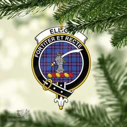 Scottish Elliot Modern Clan Tartan Mica Ornament Christmas Decoratio - 2-Sided  Scottish Plaid Tartan Plaid