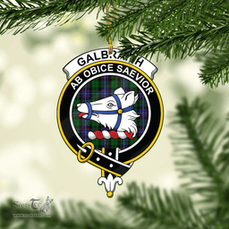 Scottish Galbraith Clan Tartan Mica Ornament Christmas Decoratio - 2-Sided  Scottish Plaid Tartan Plaid