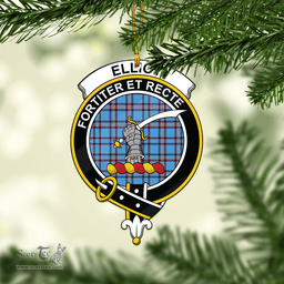 Scottish Elliot Ancient Clan Tartan Mica Ornament Christmas Decoratio - 2-Sided  Scottish Plaid Tartan Plaid