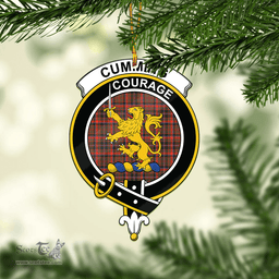 Scottish Cumming Hunting Weathered Clan Tartan Mica Ornament Christmas Decoratio - 2-Sided  Scottish Plaid Tartan Plaid