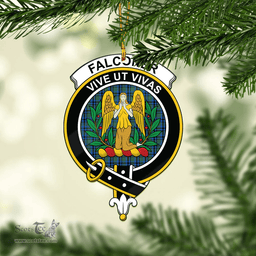 Scottish Falconer Clan Tartan Mica Ornament Christmas Decoratio - 2-Sided  Scottish Plaid Tartan Plaid