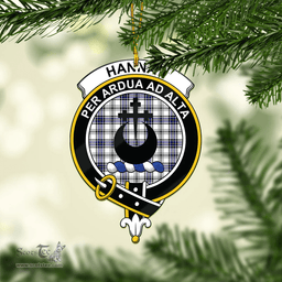 Scottish Hannay Modern Clan Tartan Mica Ornament Christmas Decoratio - 2-Sided  Scottish Plaid Tartan Plaid