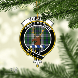 Scottish Forbes Dress Clan Tartan Mica Ornament Christmas Decoratio - 2-Sided  Scottish Plaid Tartan Plaid