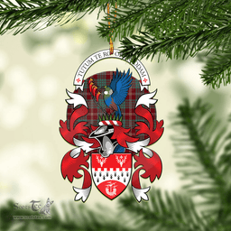 Scottish Crawford Modern Of Newzealand Clan Tartan Mica Ornament Christmas Decoratio - 2-Sided  Scottish Plaid Tartan Plaid