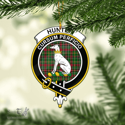 Scottish Hunter Wilsons Clan Tartan Mica Ornament Christmas Decoratio - 2-Sided  Scottish Plaid Tartan Plaid