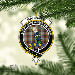 Scottish Macinnes Ancient Hunting Clan Tartan Mica Ornament Christmas Decoratio - 2-Sided  Scottish Plaid Tartan Plaid