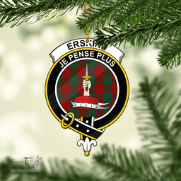 Scottish Erskine Clan Tartan Mica Ornament Christmas Decoratio - 2-Sided  Scottish Plaid Tartan Plaid