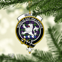Scottish Inglis Modern Clan Tartan Mica Ornament Christmas Decoratio - 2-Sided  Scottish Plaid Tartan Plaid