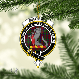 Scottish Macbain Of Tomatin Clan Tartan Mica Ornament Christmas Decoratio - 2-Sided  Scottish Plaid Tartan Plaid