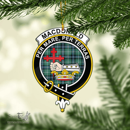 Scottish Macdonald Of The Isles Hunting Ancient Clan Tartan Mica Ornament Christmas Decoratio - 2-Sided  Scottish Plaid Tartan Plaid