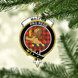Scottish Macfie Modern Clan Tartan Mica Ornament Christmas Decoratio - 2-Sided  Scottish Plaid Tartan Plaid