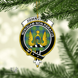 Scottish Johnston Ancient Clan Tartan Mica Ornament Christmas Decoratio - 2-Sided  Scottish Plaid Tartan Plaid