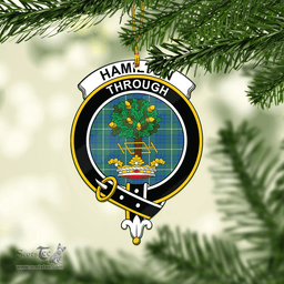Scottish Hamilton Hunting Ancient Clan Tartan Mica Ornament Christmas Decoratio - 2-Sided  Scottish Plaid Tartan Plaid