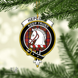 Scottish Hepburn Clan Tartan Mica Ornament Christmas Decoratio - 2-Sided  Scottish Plaid Tartan Plaid