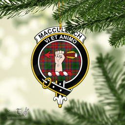 Scottish Macculloch Clan Tartan Mica Ornament Christmas Decoratio - 2-Sided  Scottish Plaid Tartan Plaid