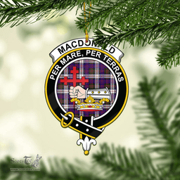 Scottish Macdonald Dress Modern Clan Tartan Mica Ornament Christmas Decoratio - 2-Sided  Scottish Plaid Tartan Plaid