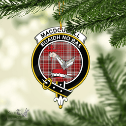Scottish Macdougal Dress Clan Tartan Mica Ornament Christmas Decoratio - 2-Sided  Scottish Plaid Tartan Plaid