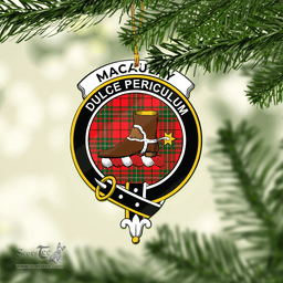 Scottish Macaulay Modern Clan Tartan Mica Ornament Christmas Decoratio - 2-Sided  Scottish Plaid Tartan Plaid