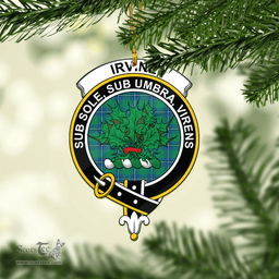 Scottish Irvine Ancient Clan Tartan Mica Ornament Christmas Decoratio - 2-Sided  Scottish Plaid Tartan Plaid