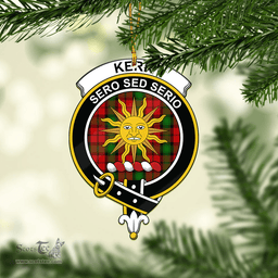 Scottish Kerr Clan Tartan Mica Ornament Christmas Decoratio - 2-Sided  Scottish Plaid Tartan Plaid
