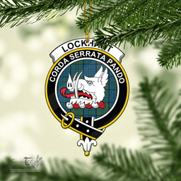 Scottish Lockhart Clan Tartan Mica Ornament Christmas Decoratio - 2-Sided  Scottish Plaid Tartan Plaid