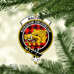 Scottish Maciver Modern Clan Tartan Mica Ornament Christmas Decoratio - 2-Sided  Scottish Plaid Tartan Plaid