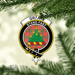 Scottish Grant Ancient Clan Tartan Mica Ornament Christmas Decoratio - 2-Sided  Scottish Plaid Tartan Plaid