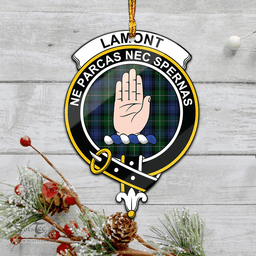 Scottish Lamont Clan Tartan Mica Ornament Christmas Decoratio - 2-Sided  Scottish Plaid Tartan Plaid