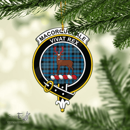 Scottish Maccorquodale Clan Tartan Mica Ornament Christmas Decoratio - 2-Sided  Scottish Plaid Tartan Plaid