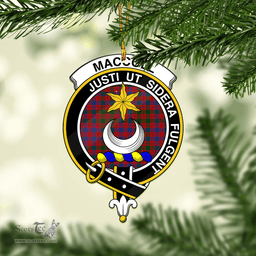 Scottish Maccoll Ancient Clan Tartan Mica Ornament Christmas Decoratio - 2-Sided  Scottish Plaid Tartan Plaid