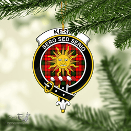 Scottish Kerr Modern Clan Tartan Mica Ornament Christmas Decoratio - 2-Sided  Scottish Plaid Tartan Plaid