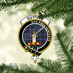 Scottish Guthrie Modern Clan Tartan Mica Ornament Christmas Decoratio - 2-Sided  Scottish Plaid Tartan Plaid